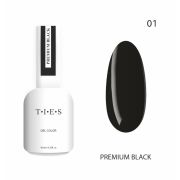 Гель-лак TIES Premium Black 01, 10 мл