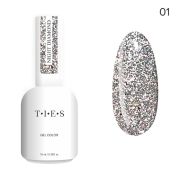 Гель-лак TIES Night Diamond светоотражающий 01, 10 мл